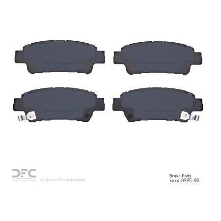 Dynamic Friction Co DFC 3000 Semi-Metallic Brake Pads - 1311-0995-00